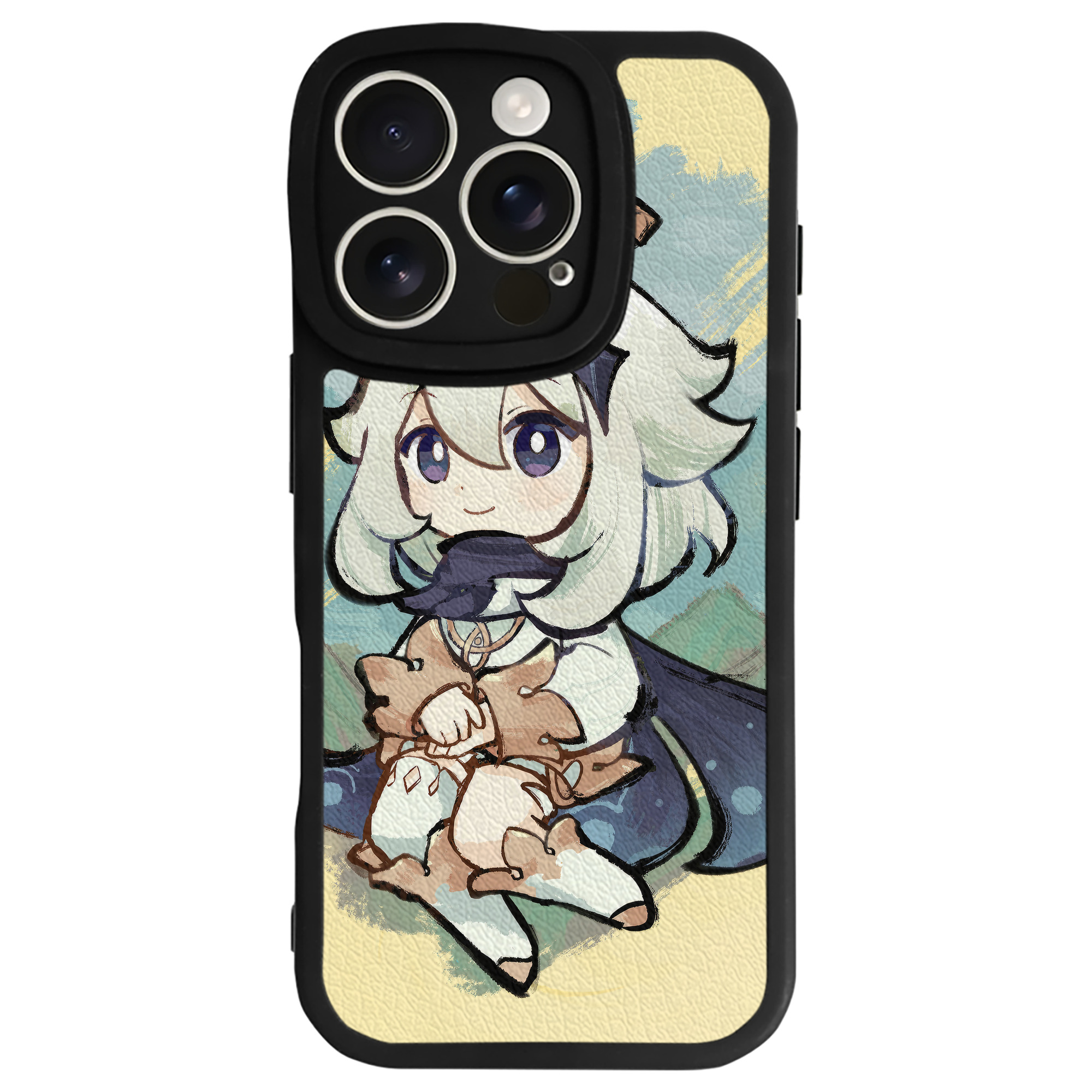 げんし神 genshin 【iPhone 16シリーズ対応】シリコンスマホケース（レザー調） 材質：シリコン